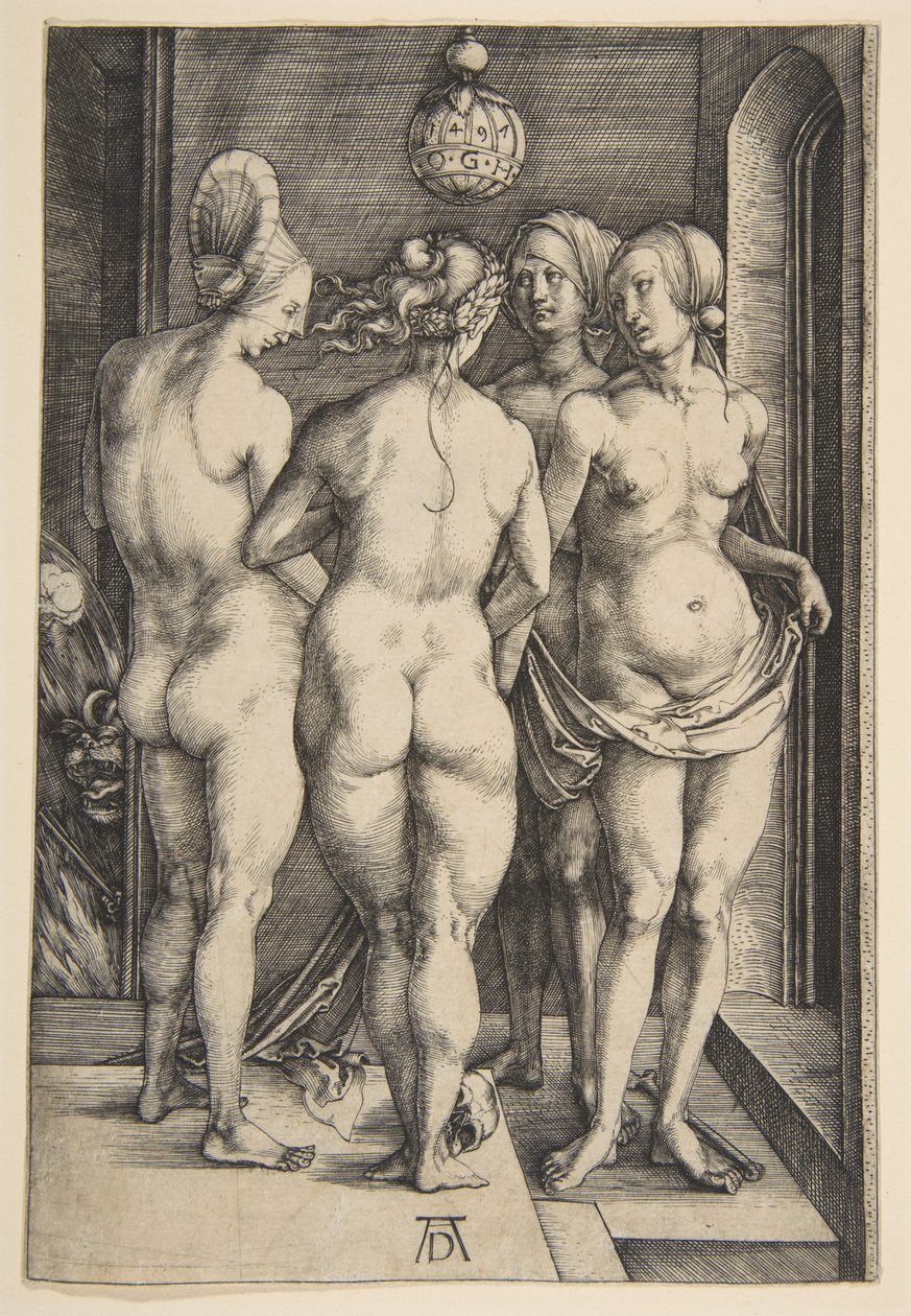 Fyra nakna kvinnor av Albrecht Dürer