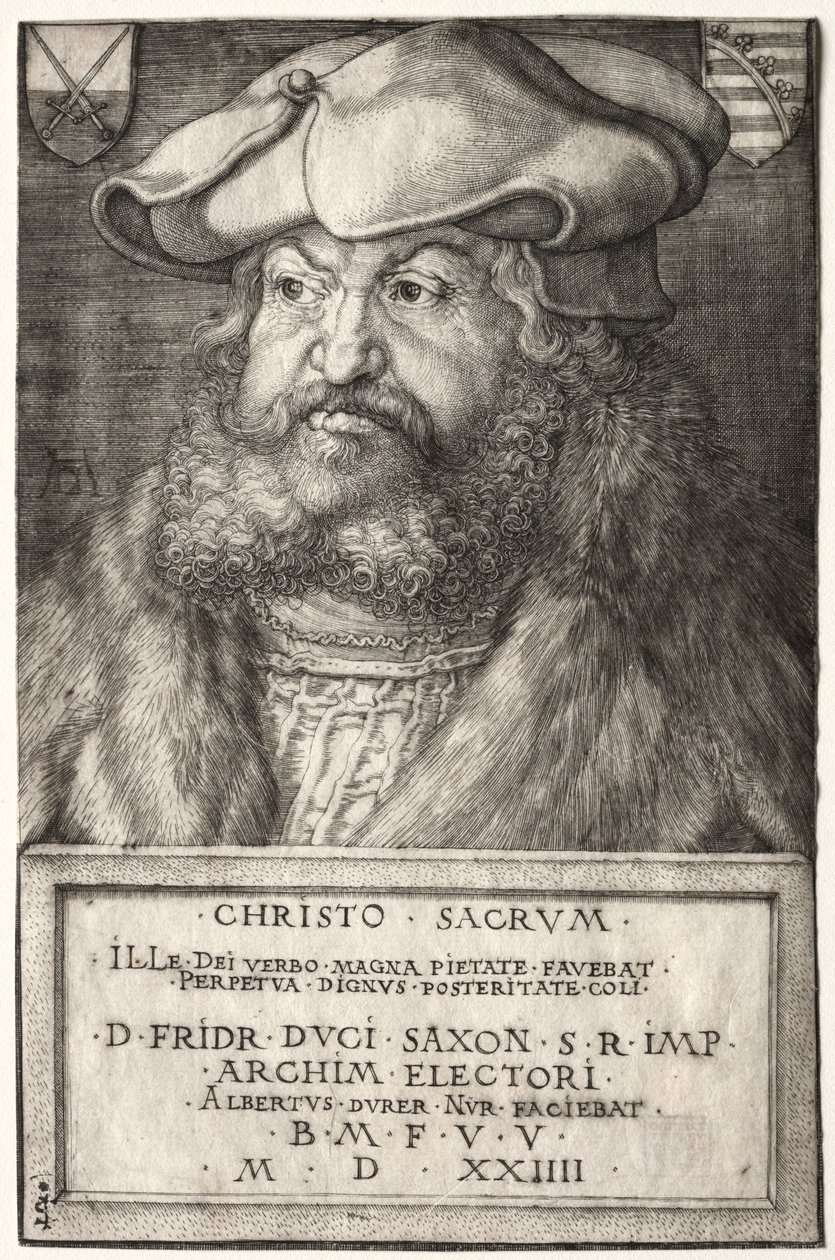 Fredrik den vise, kurfurste av Sachsen, 1524. av Albrecht Dürer