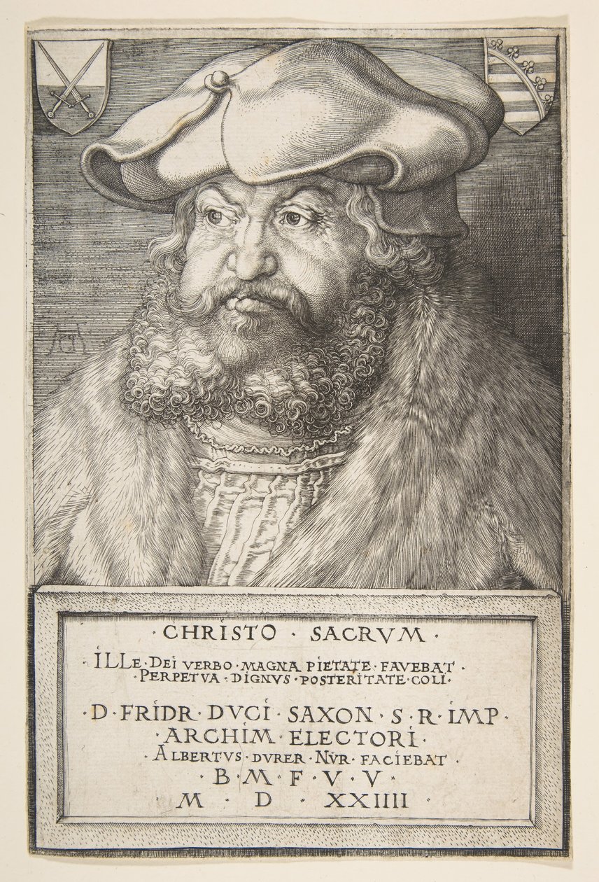 Fredrik den vise, kurfurste av Sachsen, 1524. av Albrecht Dürer