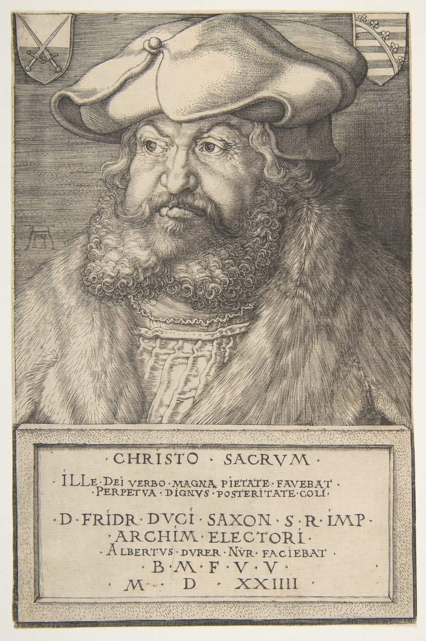 Fredrik den vise, kurfurste av Sachsen, 1524. av Albrecht Dürer