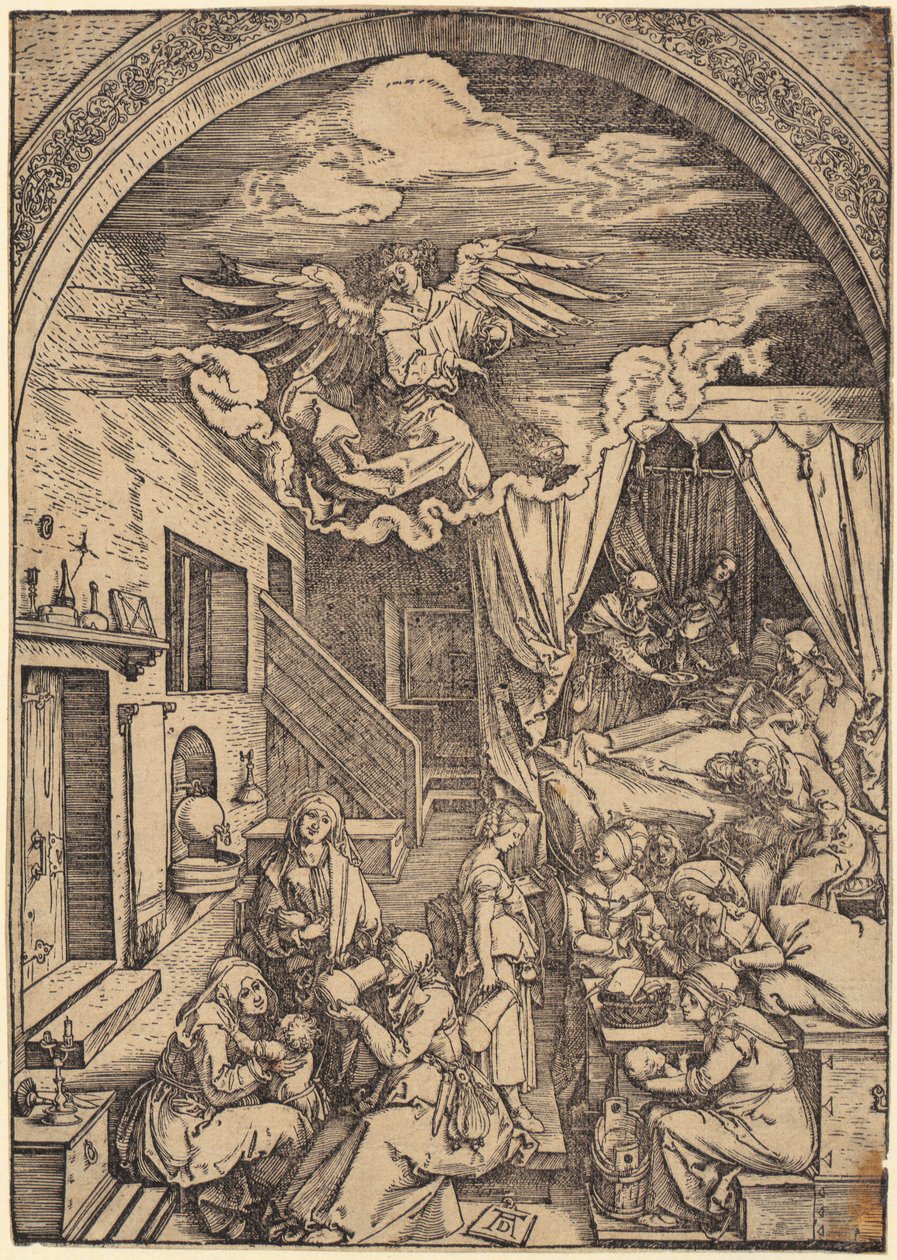 Kristi födelse, blad 10 i serien ”Marias liv” av Albrecht Dürer