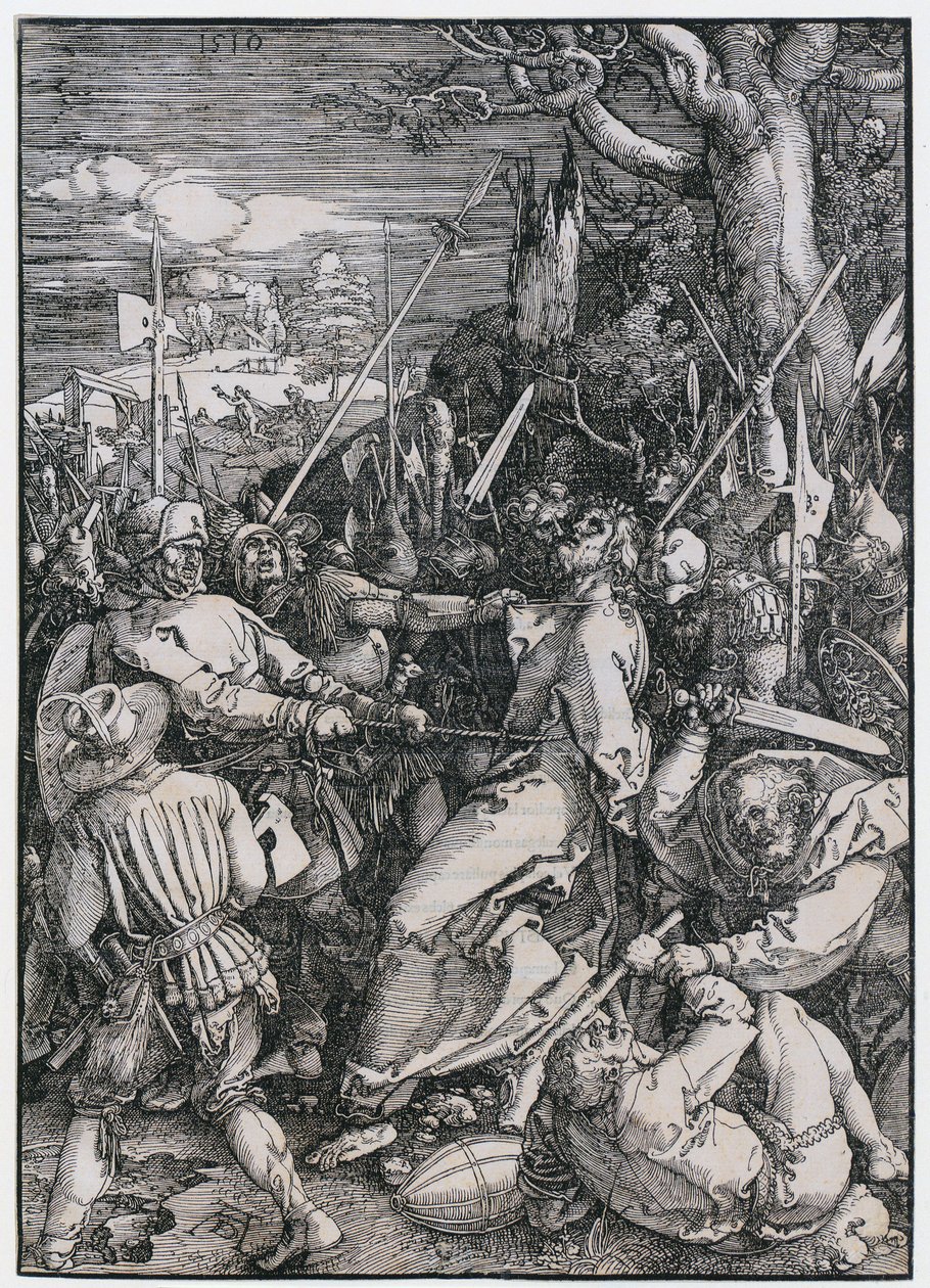 Kristi gripande, blad 4 i serien ”Den stora passion” av Albrecht Dürer