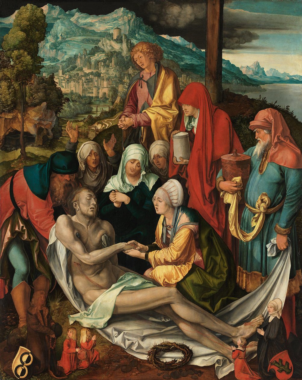 Tyska: Beweinung Christi ("Glimsche Beweinung") Kristi klagan av Albrecht Dürer