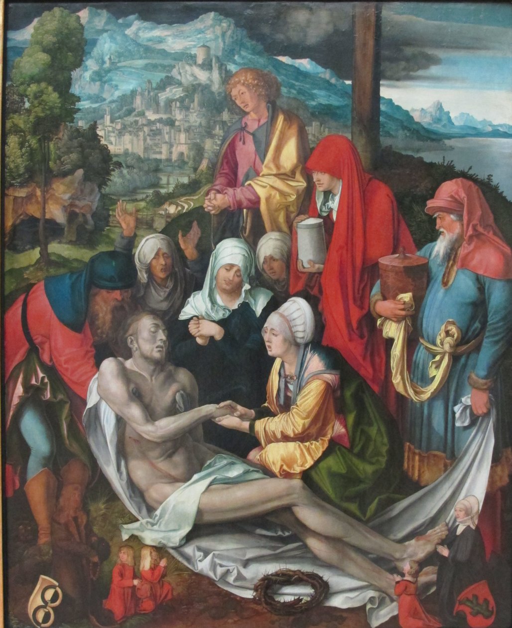 Tyska: Beweinung Christi ("Glimsche Beweinung") Kristi klagan av Albrecht Dürer