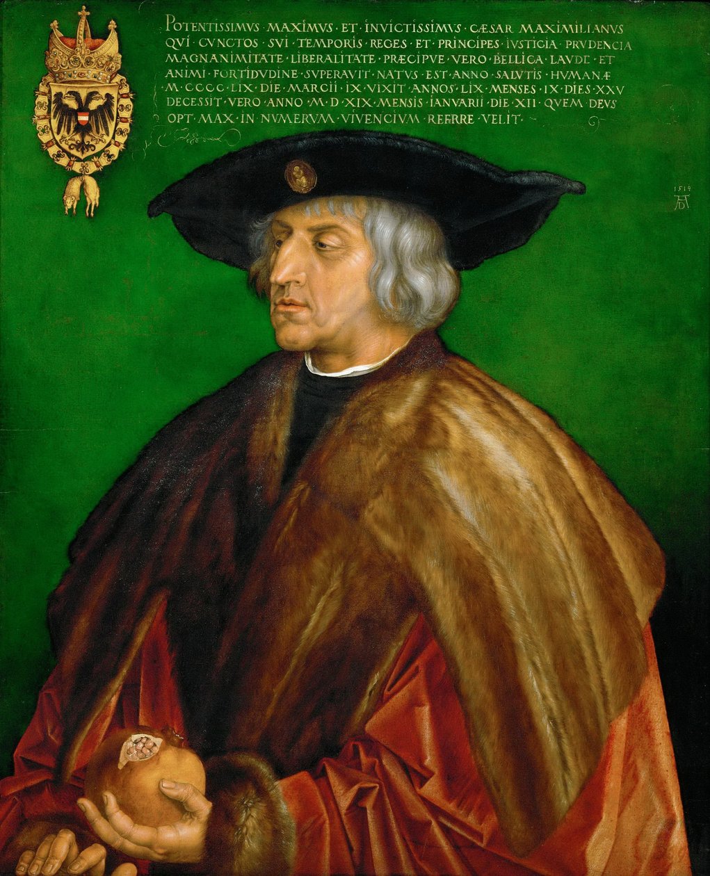 Tyska: Kaiser Maximilian I. Maximilian I, tysk-romersk kejsare av Albrecht Dürer