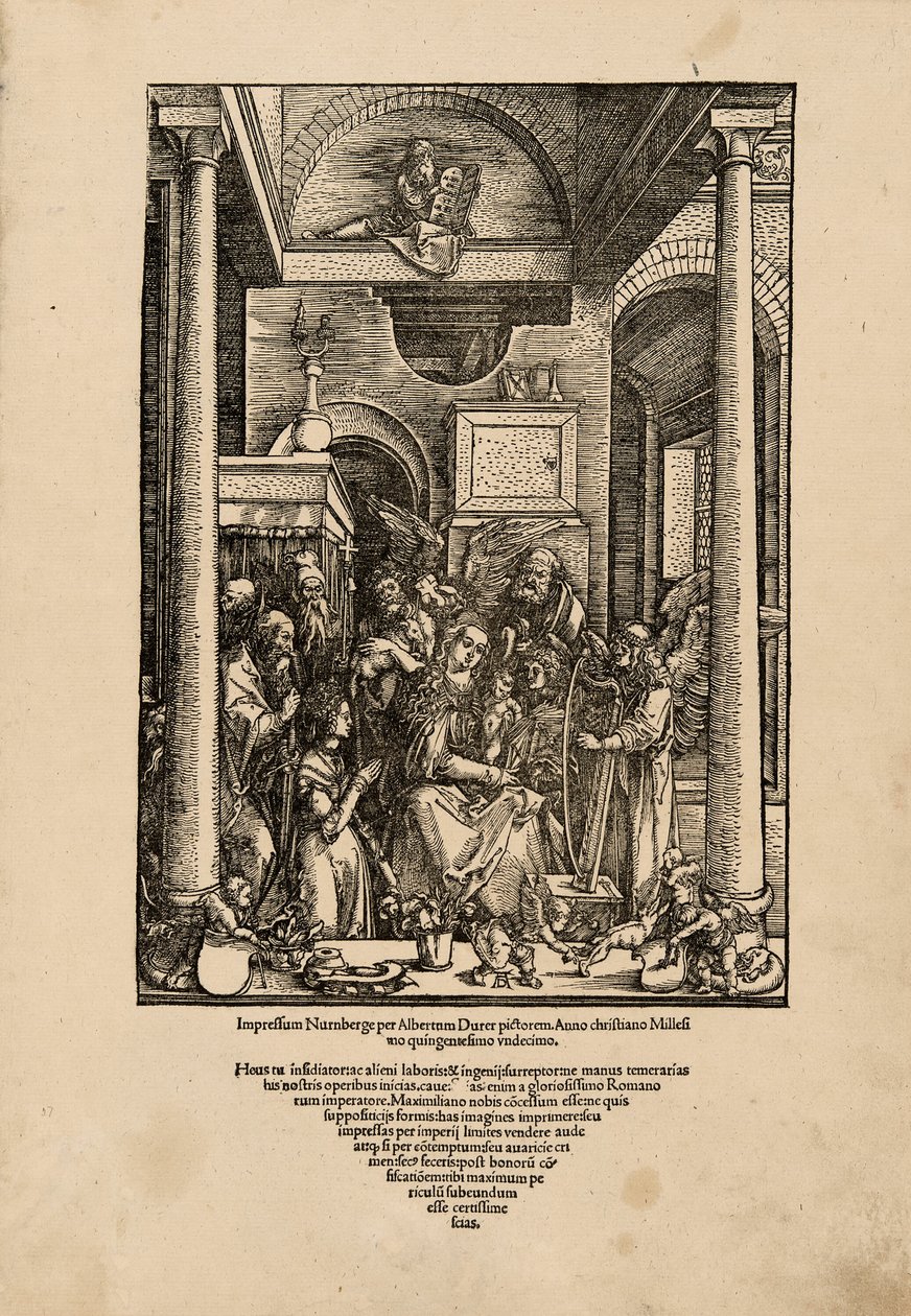 Glorification of the Virgin, från The Life of the Virgin av Albrecht Dürer