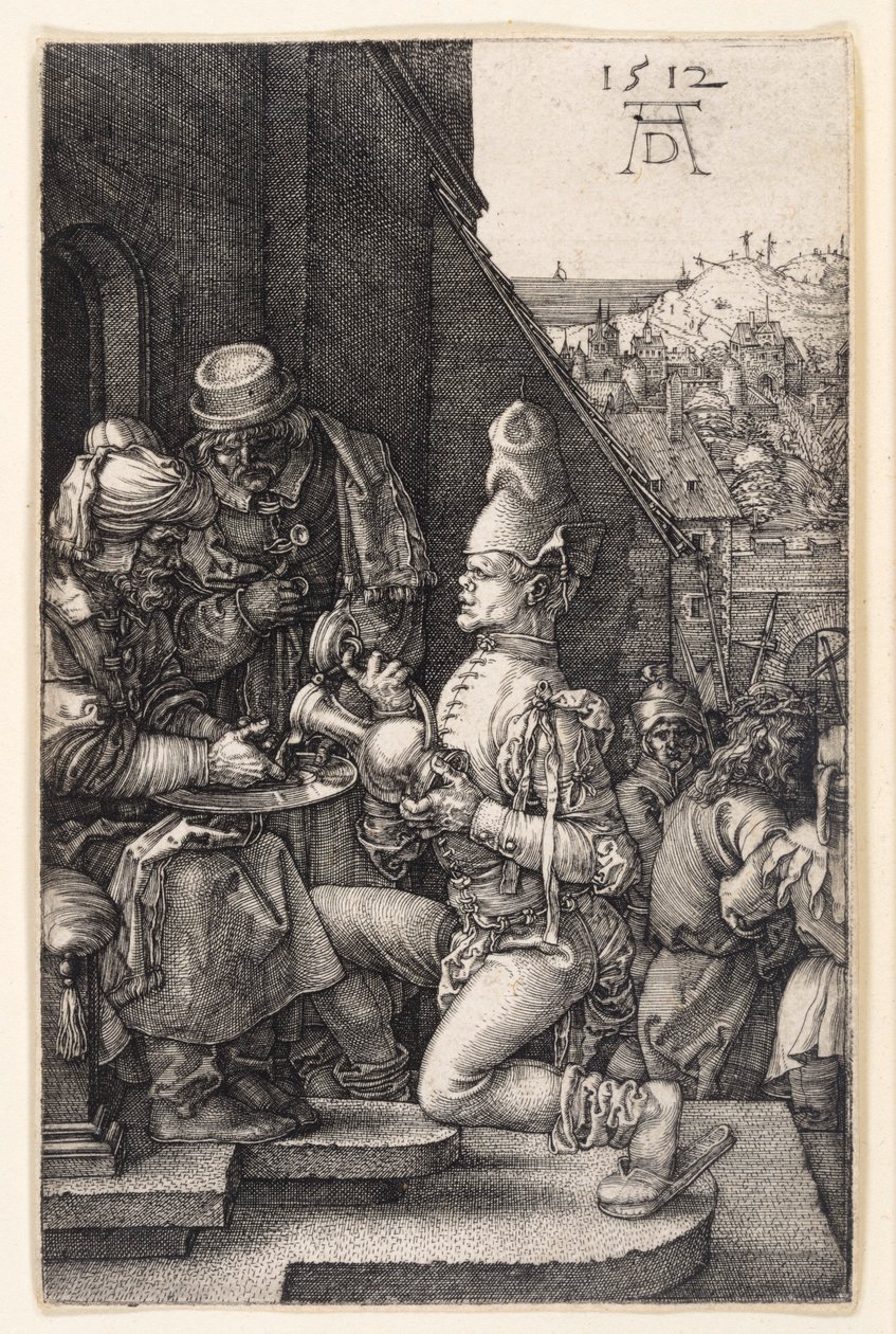 Pilatus handtvagning (Kopparstickspassionen) av Albrecht Dürer