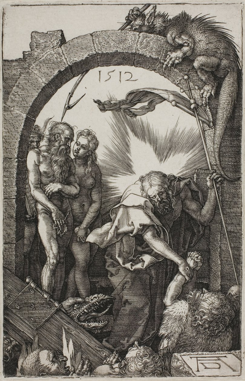 Helvetets harvning; Kristus i limbo, från The Engraved Passion av Albrecht Dürer