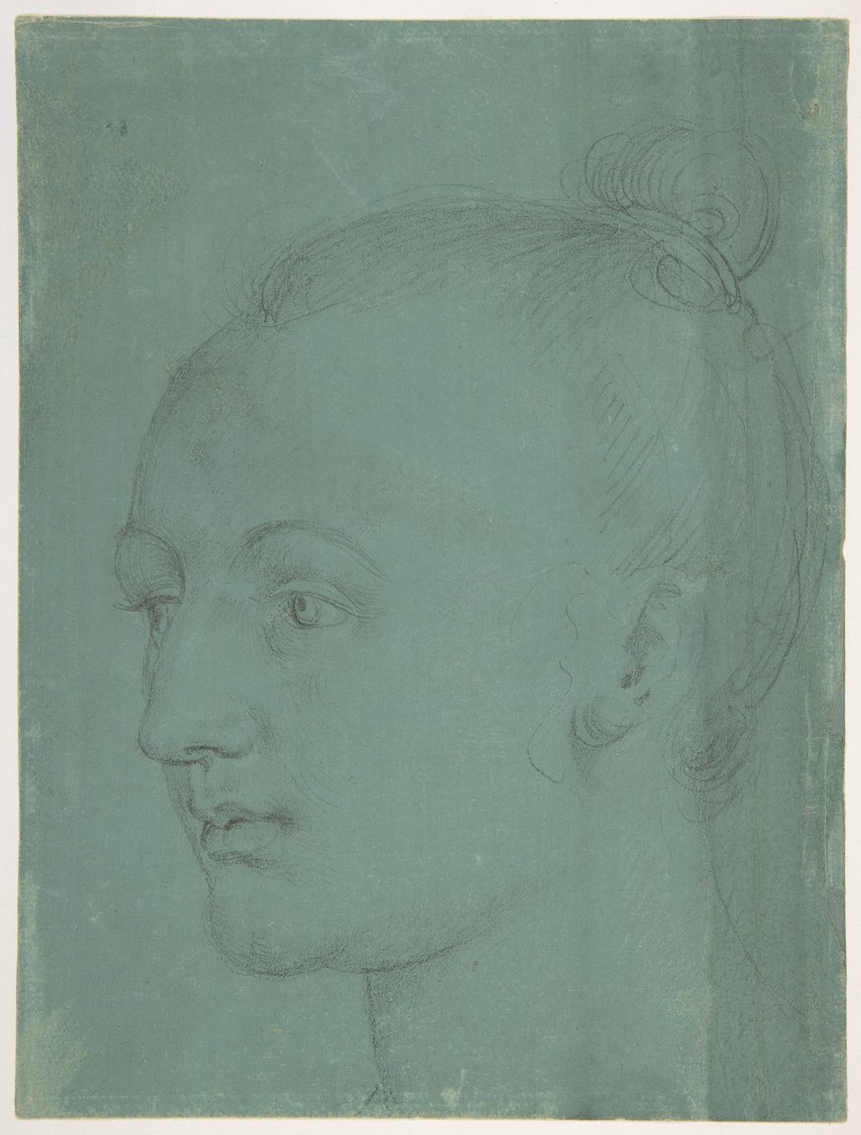 Huvud av en ung kvinna av Albrecht Dürer