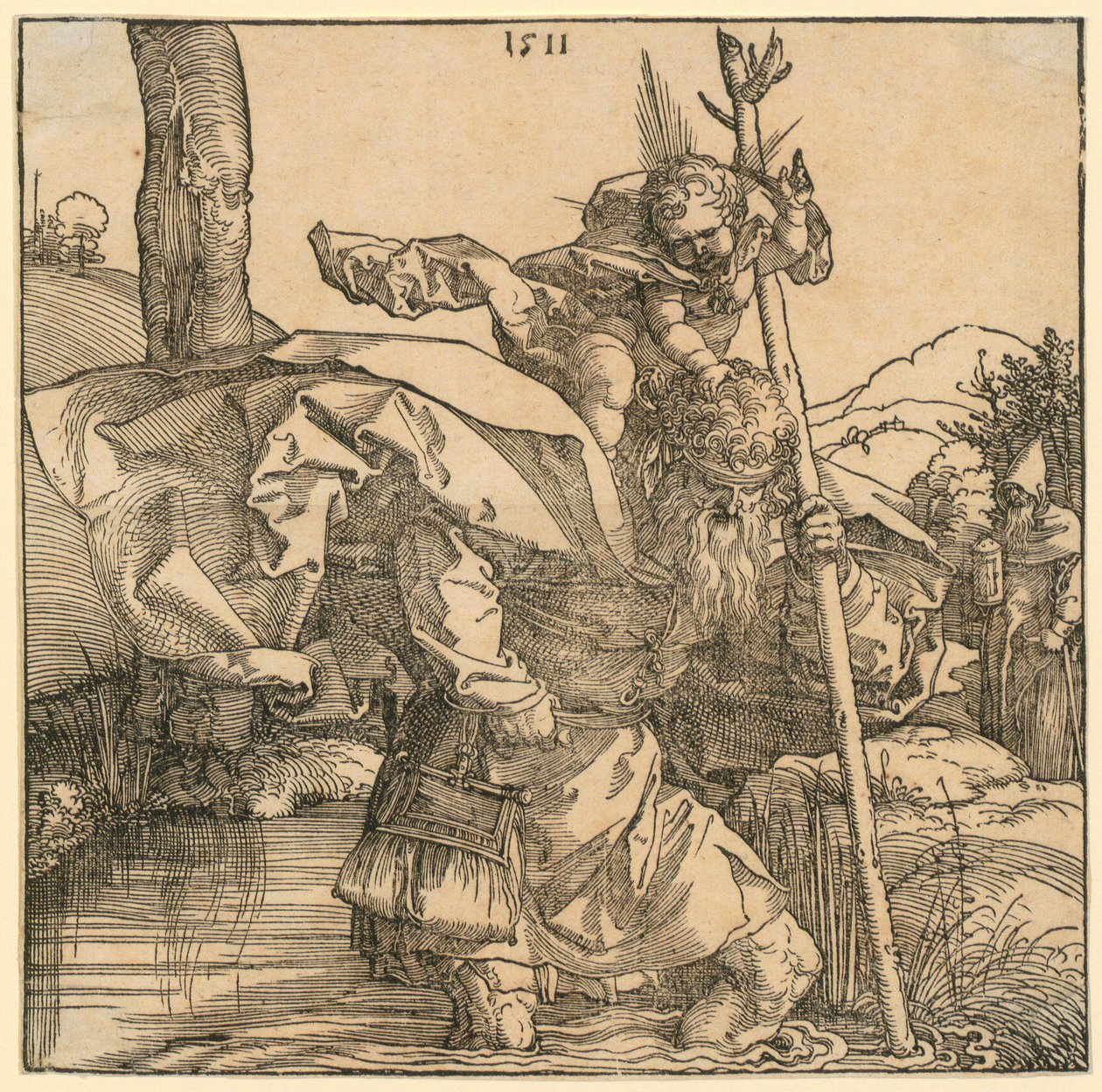 Den heliga familjen med Joachim och Anna under trädet av Albrecht Dürer