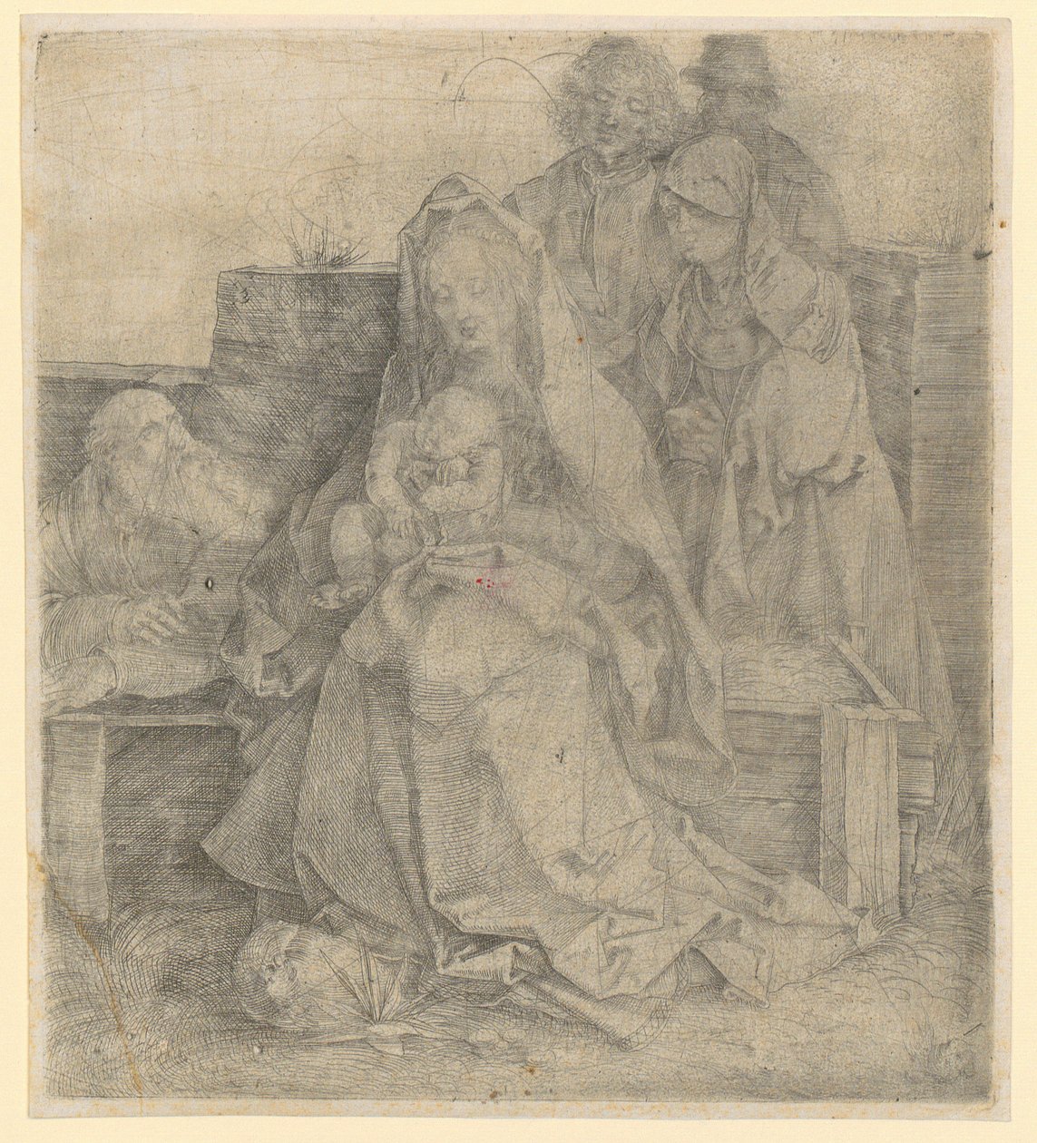 Den heliga familjen, sex figurer av Albrecht Dürer