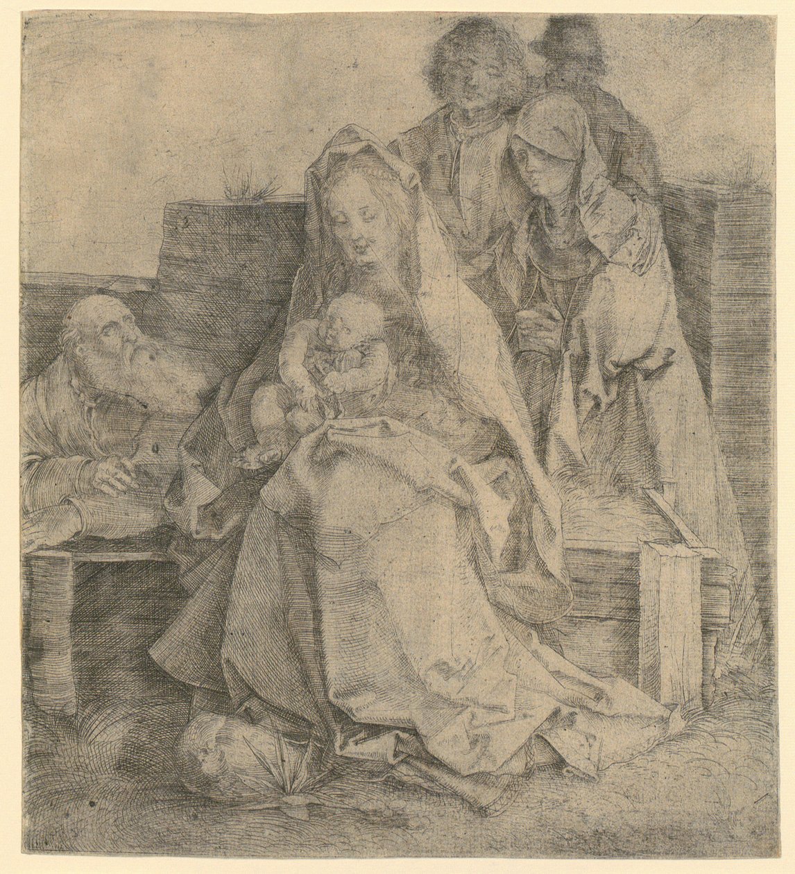 Den heliga familjen, sex figurer av Albrecht Dürer
