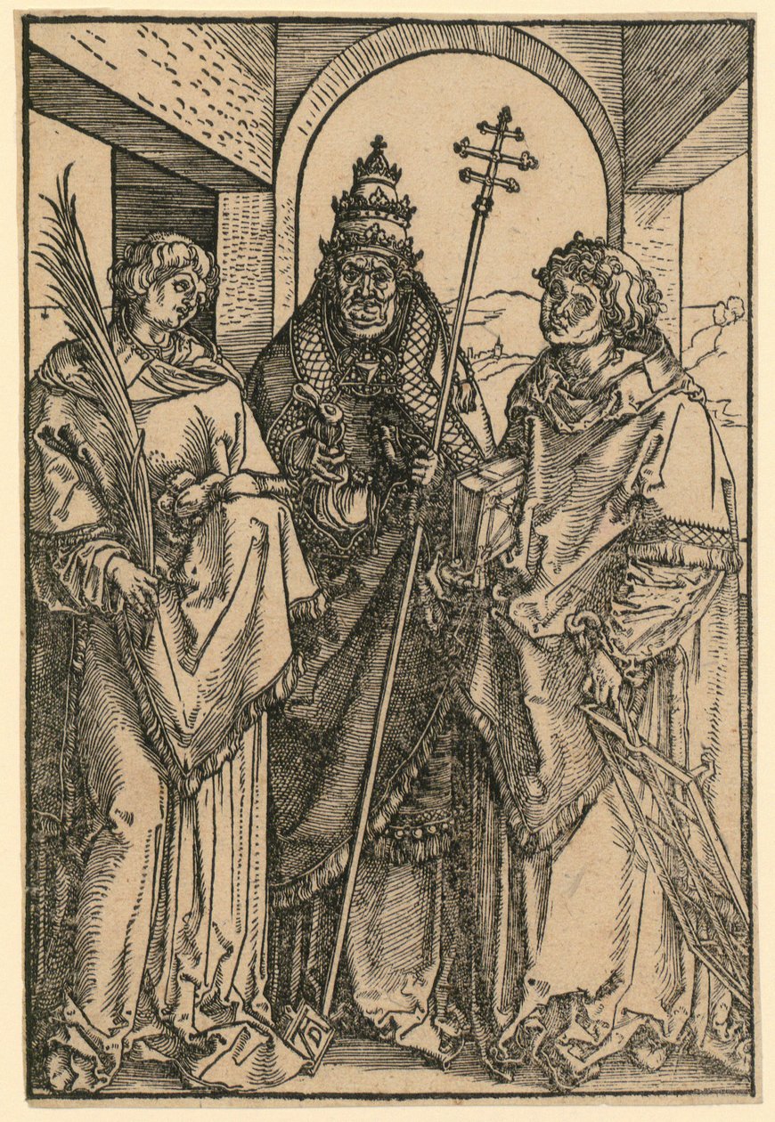 De heliga Stefan, Sixtus och Laurentius av Albrecht Dürer