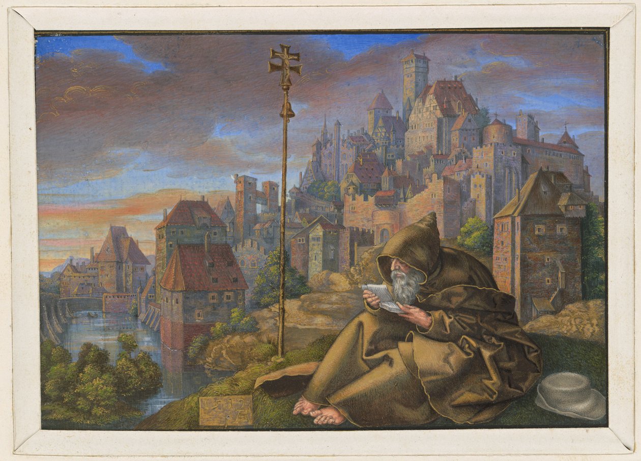 Den helige Antonius läser av Albrecht Dürer
