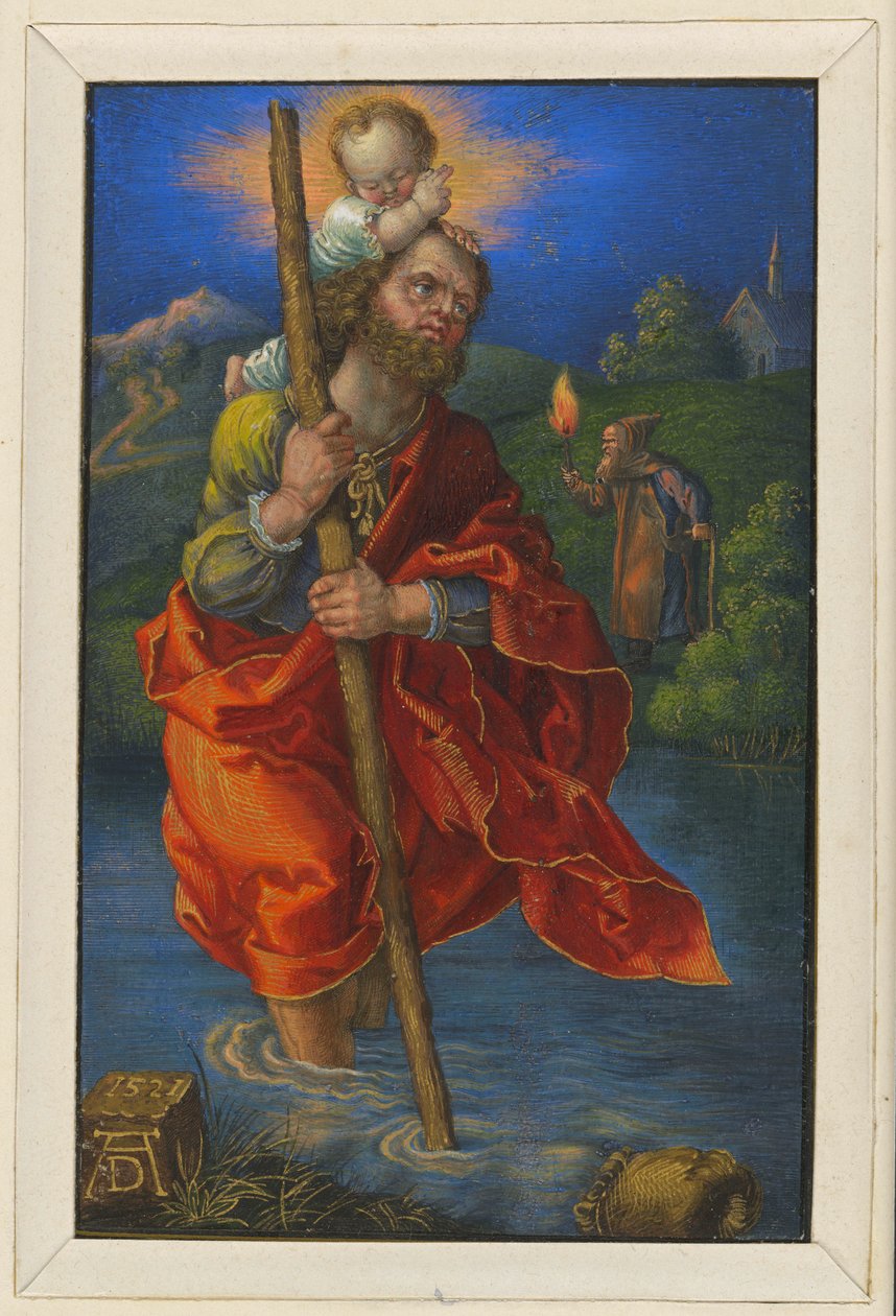 Sankt Kristoffer, vänd åt höger av Albrecht Dürer