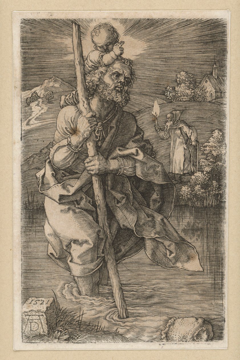 Sankt Kristoffer vänd åt höger av Albrecht Dürer