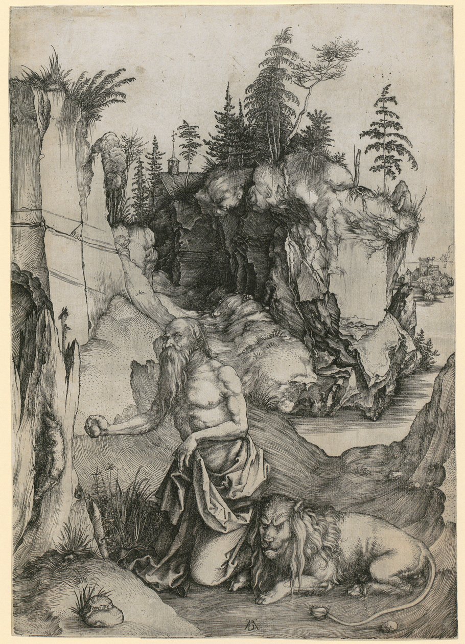 Den helige Hieronymus i öknen av Albrecht Dürer