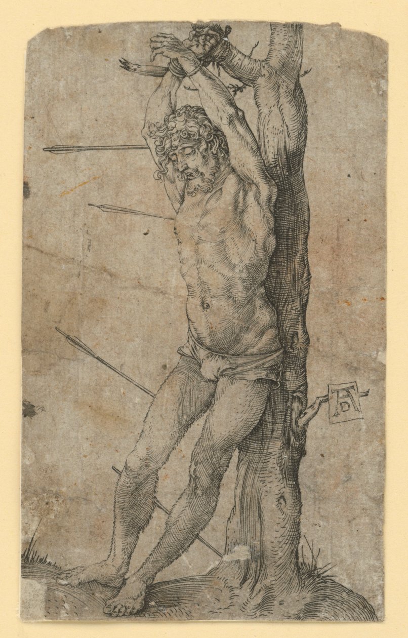 Sankt Sebastian bunden vid ett träd av Albrecht Dürer