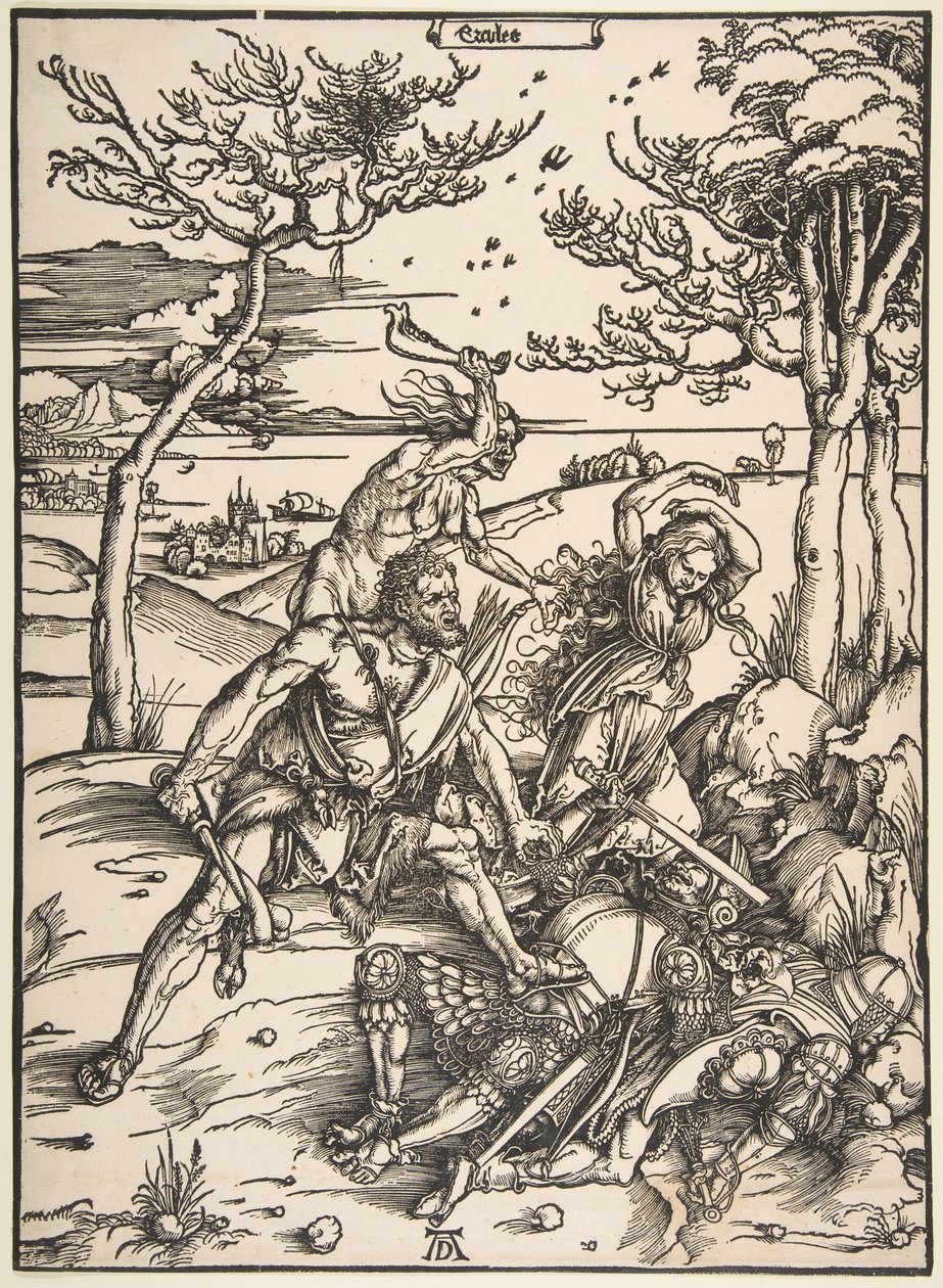 Hercules och Cacus.n.d. av Albrecht Dürer