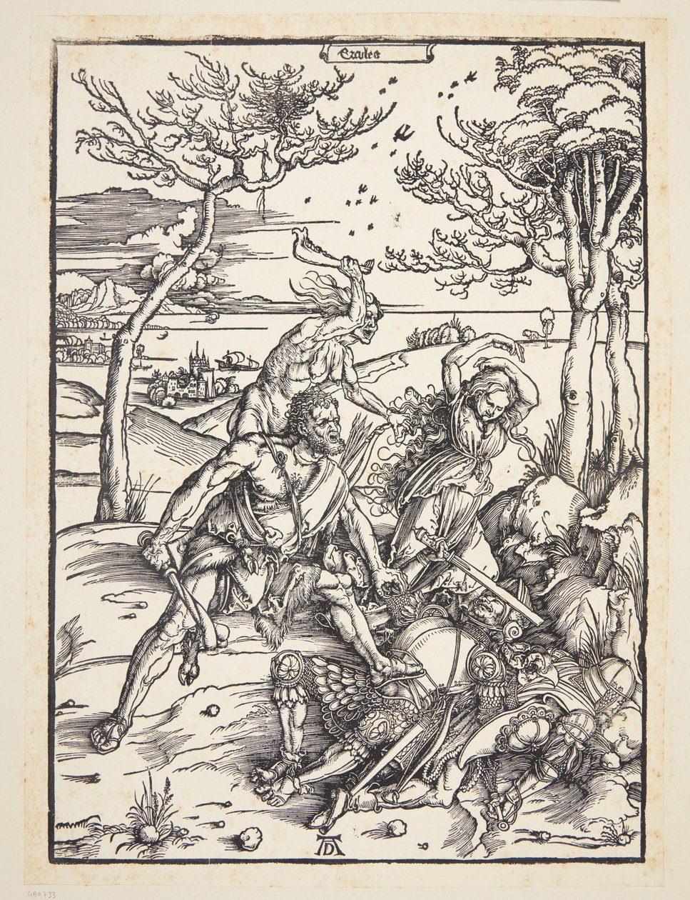Hercules erövrar Molionide-tvillingarna av Albrecht Dürer