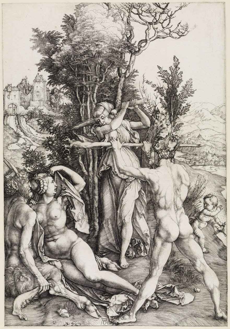 Herkules vid vägskälet (Svartsjukan) av Albrecht Dürer
