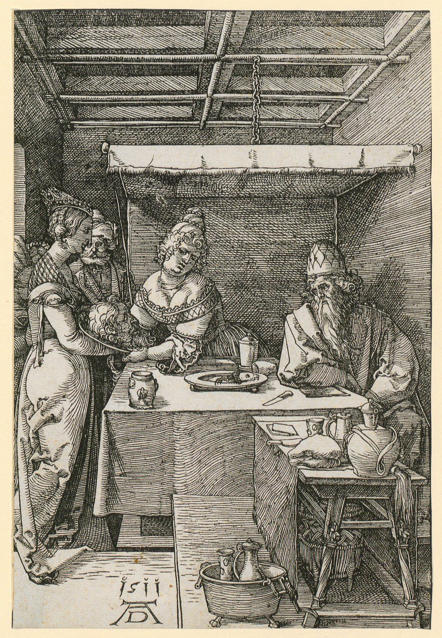 Herodias tar emot Johannes huvud av Albrecht Dürer