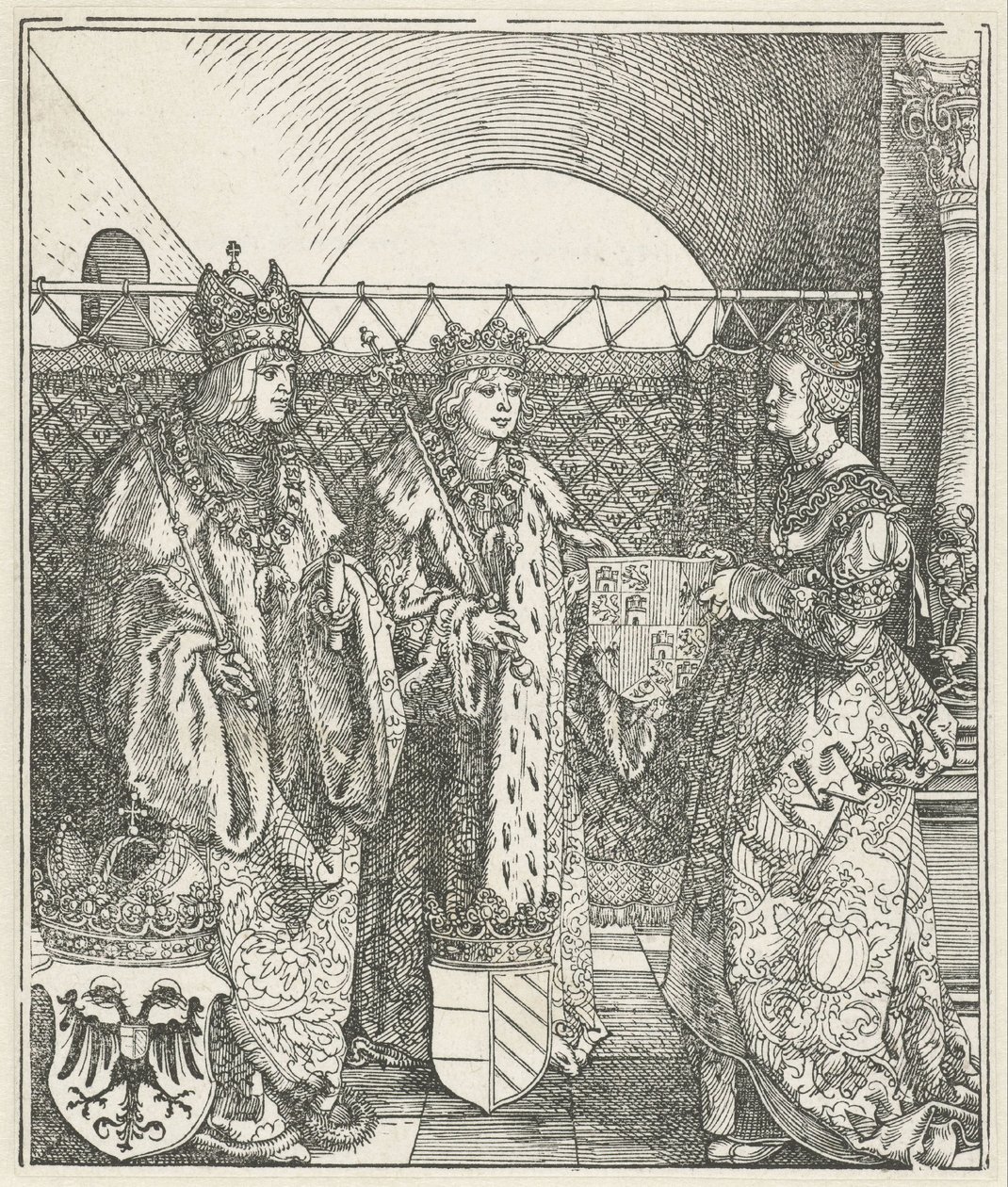 Det spanska äktenskapet: Filip den sköne gifter sig med Johanna av Kastilien av Albrecht Dürer