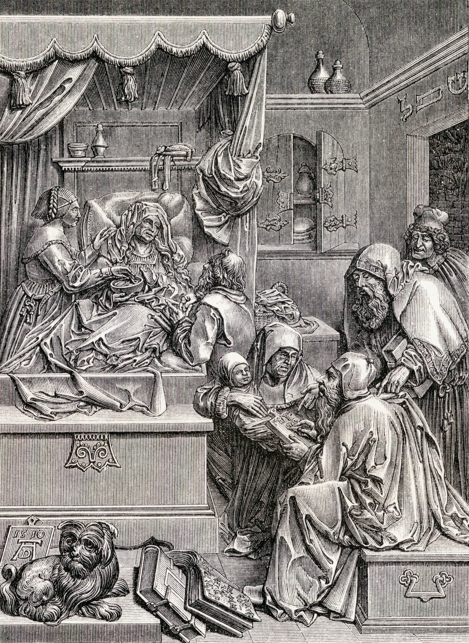 Högreliefskulptur av Johannes födelse, 1855 av Albrecht Dürer