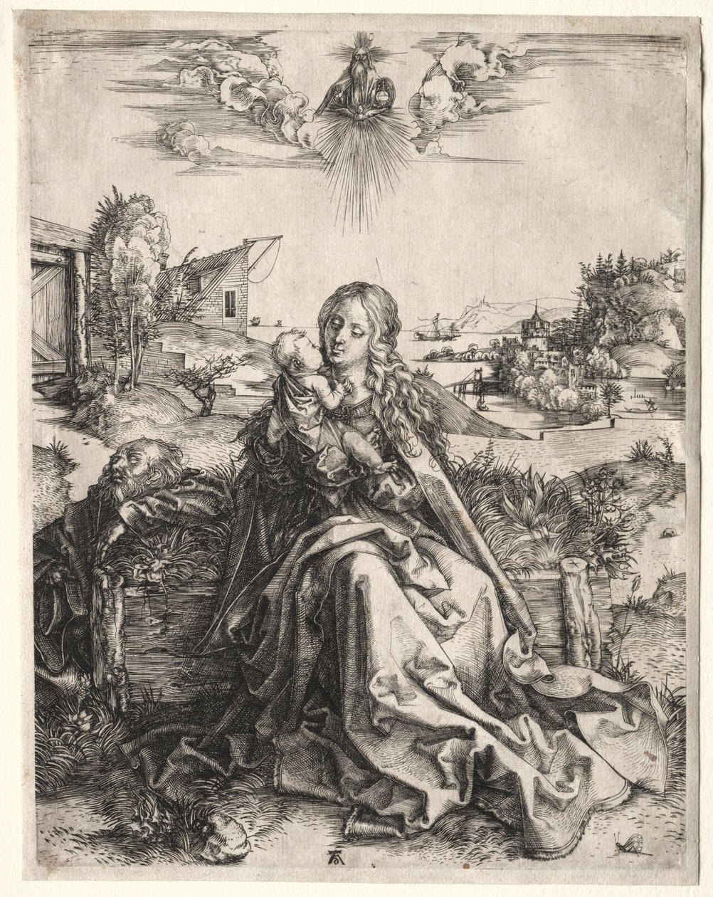 Helig familj med fjärilen, ca. 1495. av Albrecht Dürer