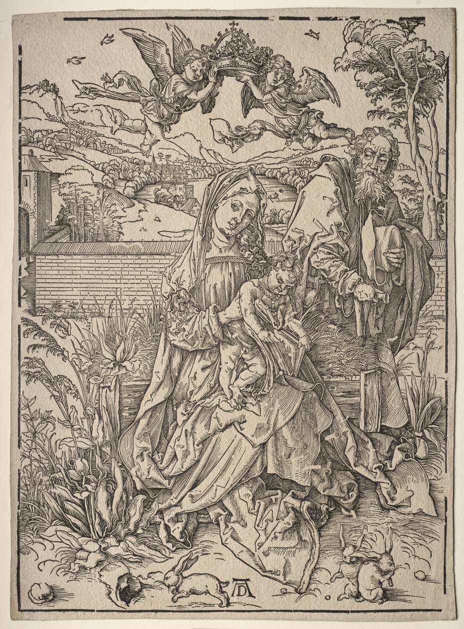 Helig familj med de tre hararna av Albrecht Dürer