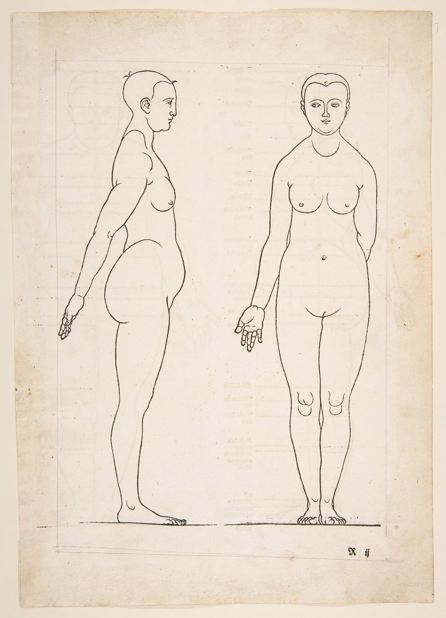 IIllustration från Dürers Four Books of Human Proportion, Nürnberg, 1528.n.d. av Albrecht Dürer