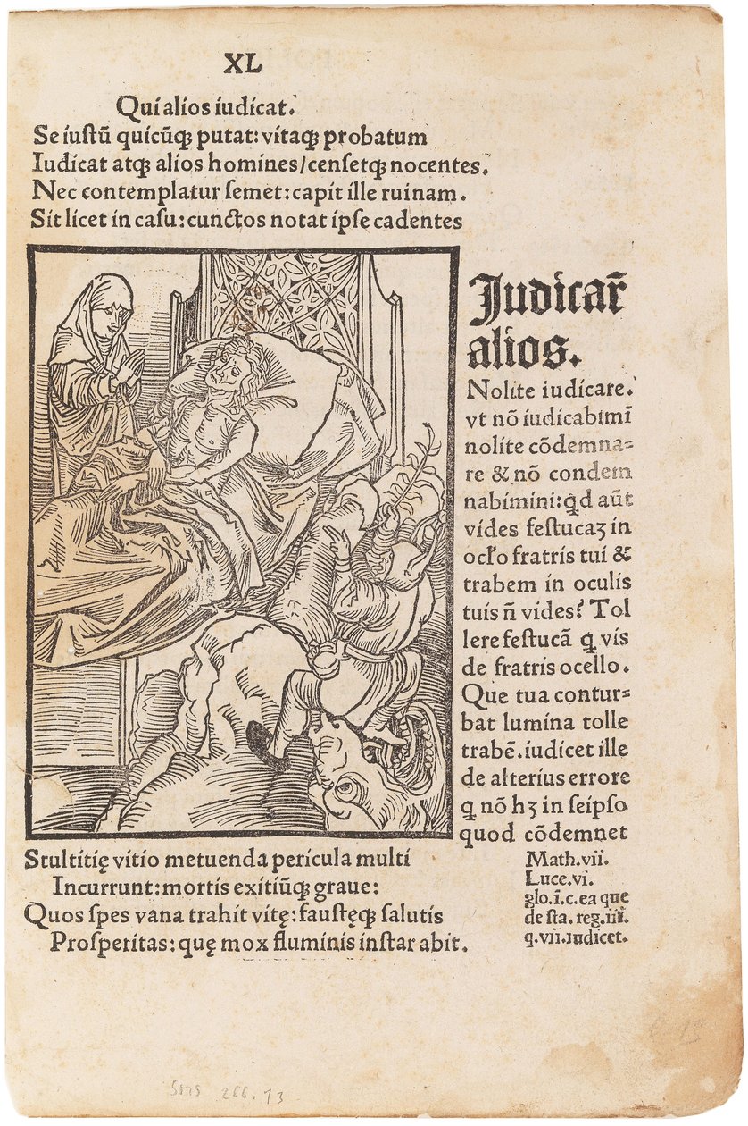 Illustration till boken Ship of Fools av Sebastian Brant, 1494. av Albrecht Dürer
