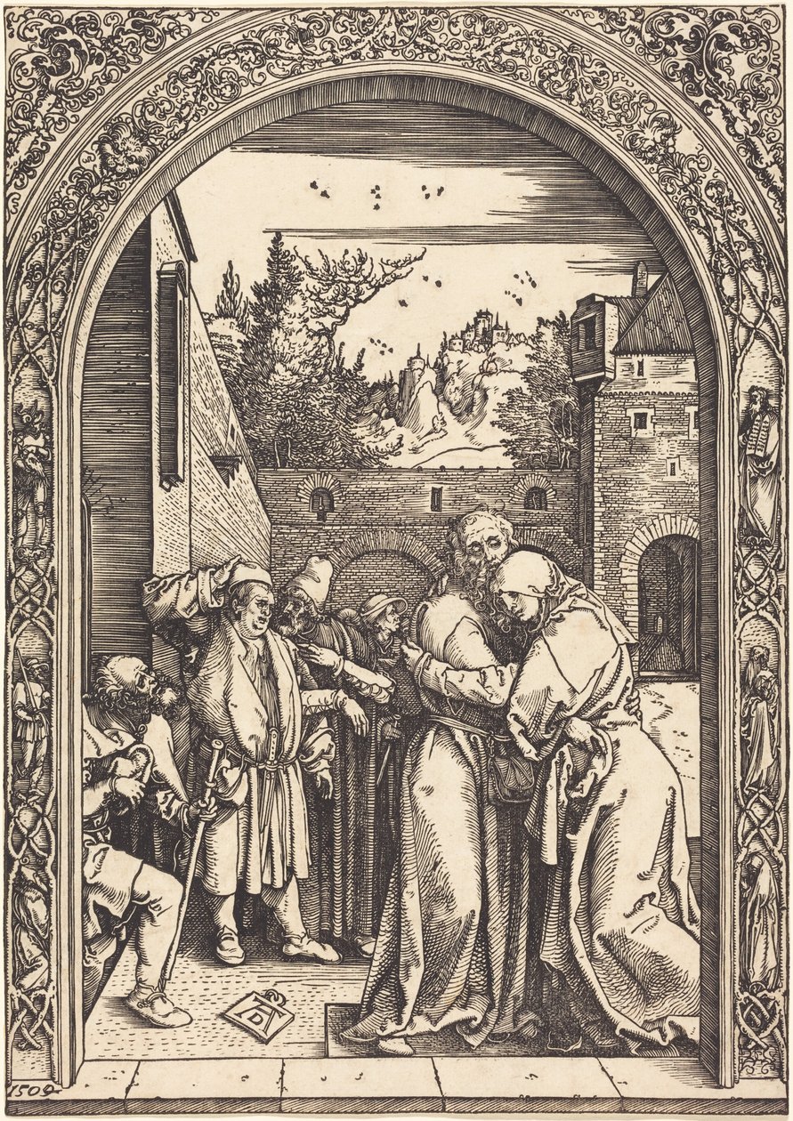Joakim och Anna vid Gyllene porten av Albrecht Dürer
