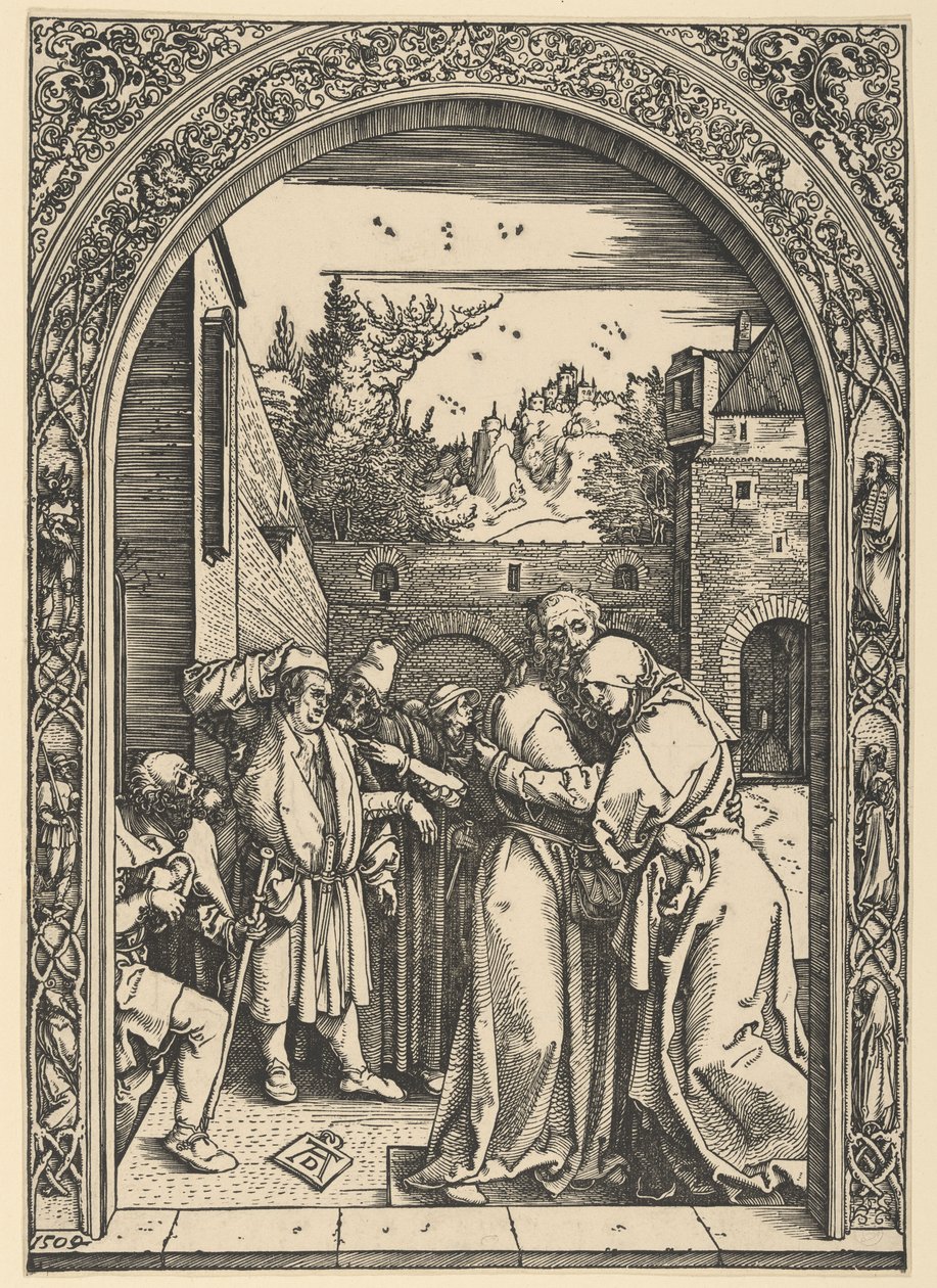 Joachim och Anna vid Gyllene porten, ur ”Jungfru Marias liv” av Albrecht Dürer