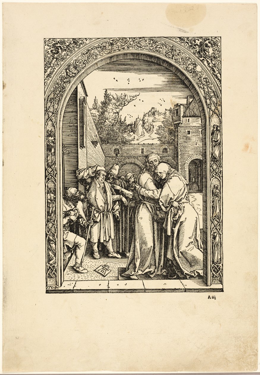 Joachim och St. Anne möts vid Golden Gate, från Jungfruns liv av Albrecht Dürer
