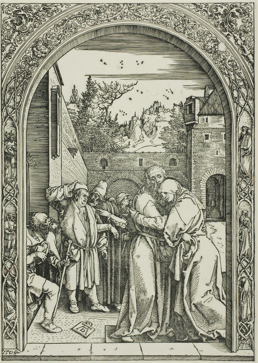 Joachim och St. Anne möts vid Golden Gate, från Jungfruns liv av Albrecht Dürer