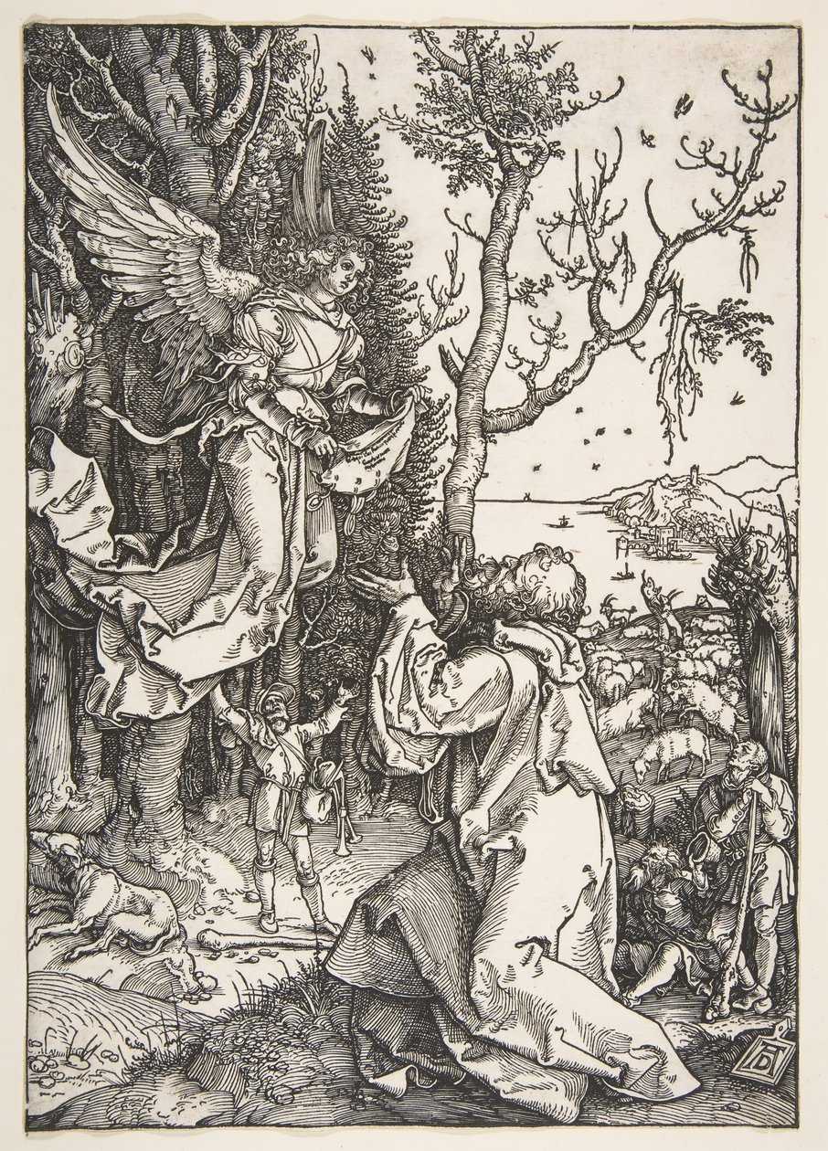 Joachim och ängeln, från Jungfruns liv, ca. 1504. av Albrecht Dürer
