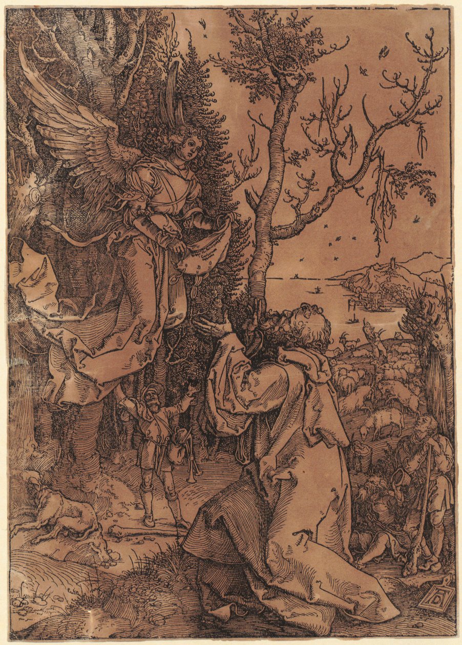 Joakim på fältet, blad 3 ur serien "Jungfru Marias liv" av Albrecht Dürer