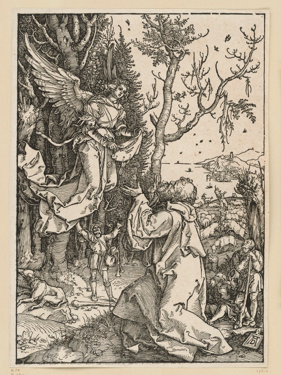Joakim och ängeln (Marias liv) av Albrecht Dürer