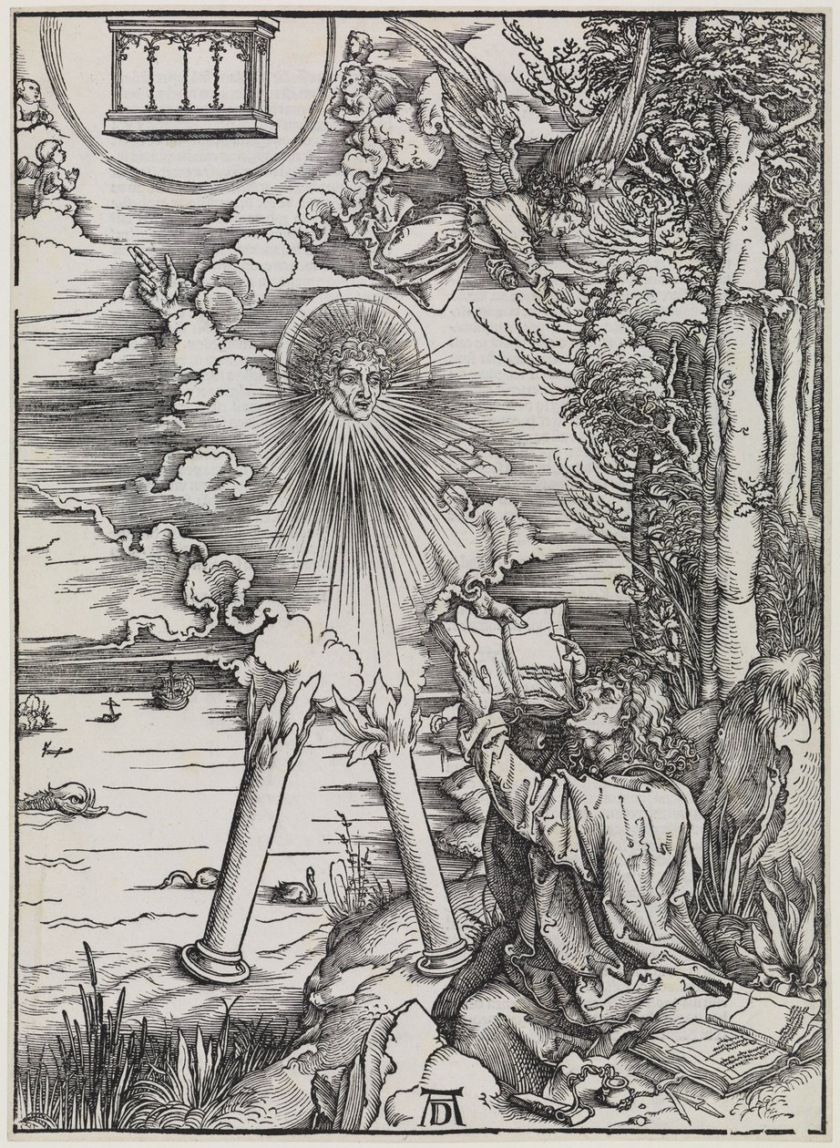 Johannes, som slukar boken / Den ”starke ängeln” av Albrecht Dürer