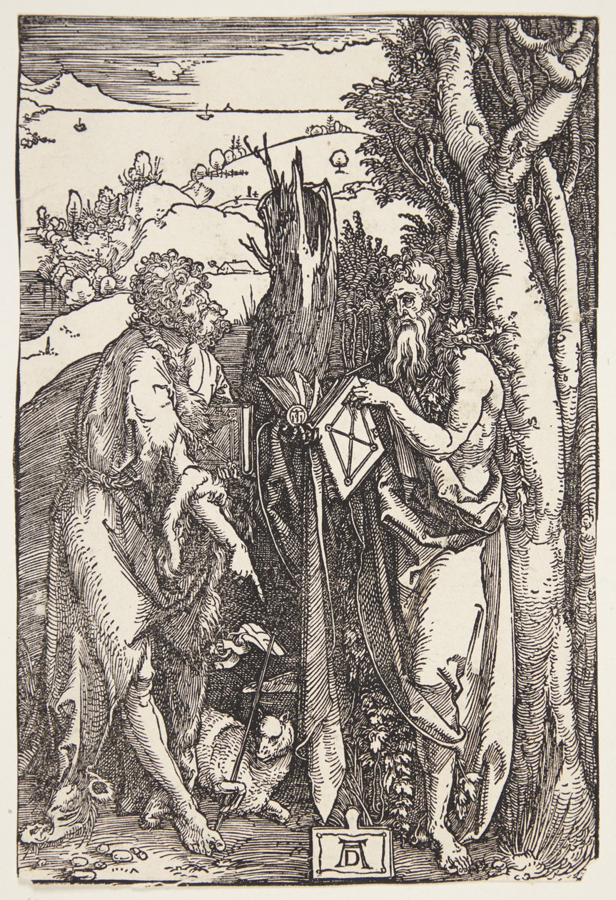 Johannes Döparen och St Onuphrius i öknen av Albrecht Dürer