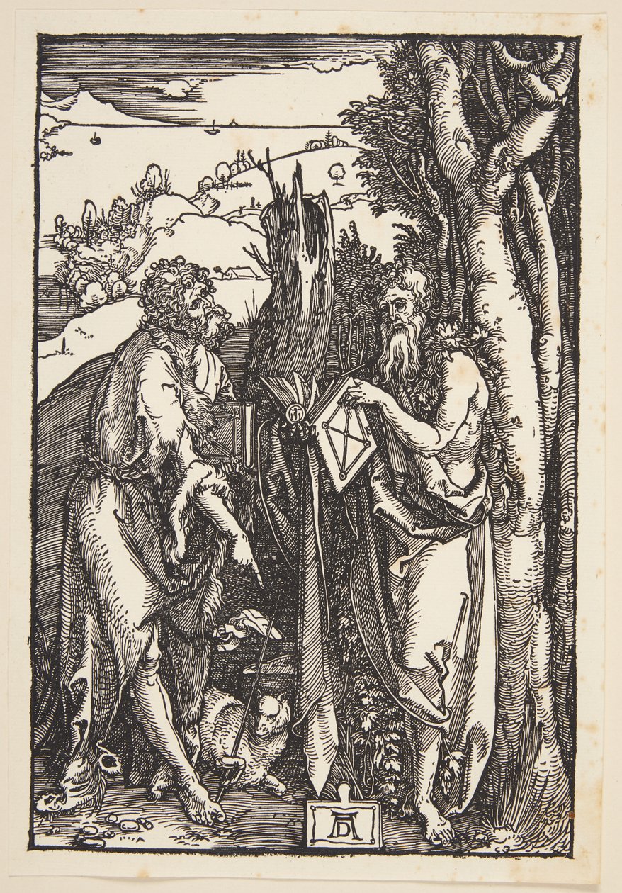 Johannes Döparen och St Onuphrius i öknen av Albrecht Dürer