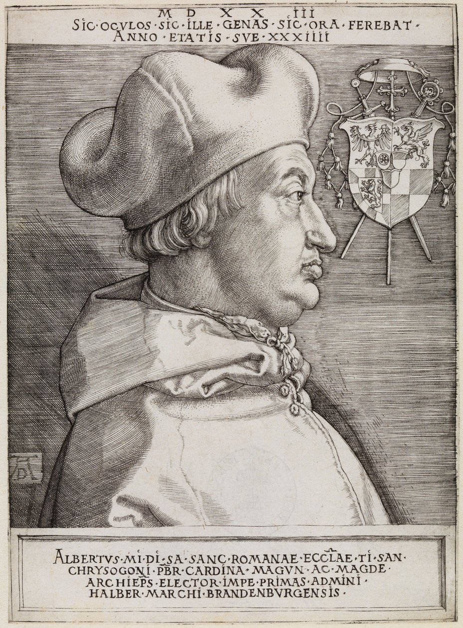 Kardinal Albrecht av Brandenburg (Den store kardinalen) av Albrecht Dürer