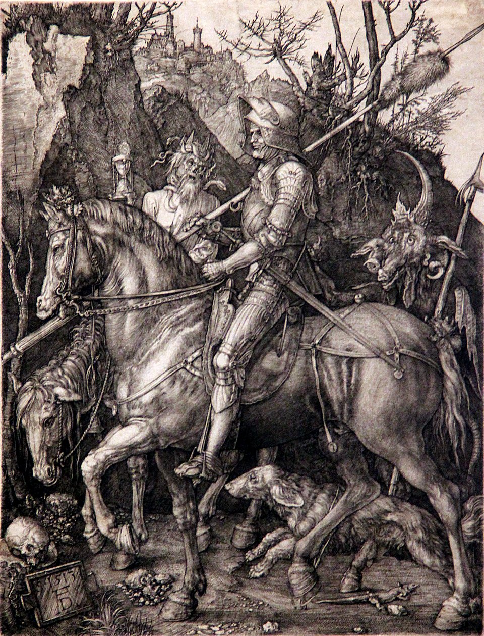 Riddaren, döden och djävulen av Albrecht Dürer