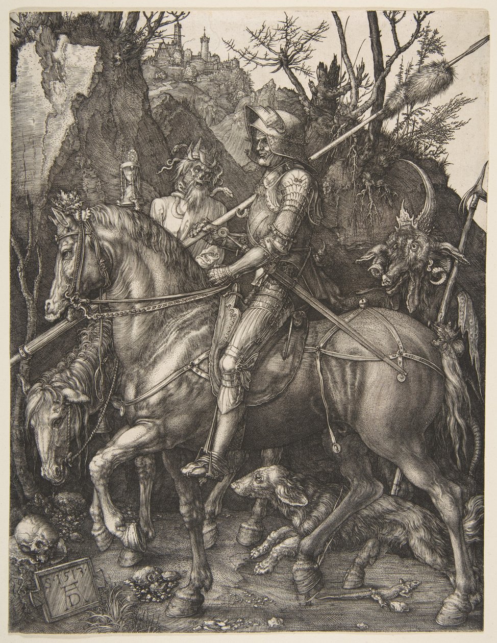 Riddaren, döden och djävulen av Albrecht Dürer