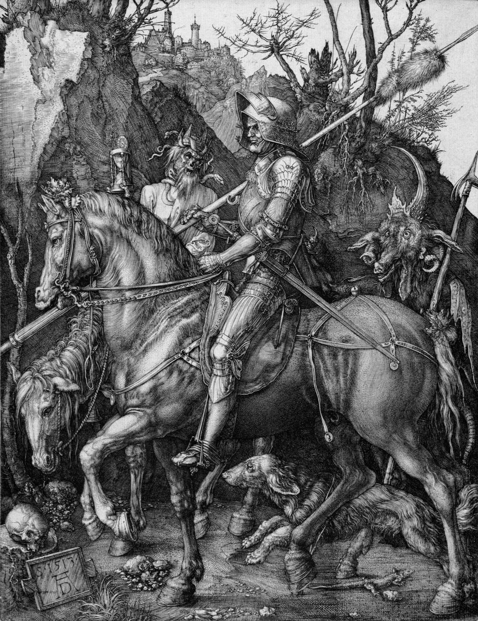 Riddaren, döden och djävulen av Albrecht Dürer