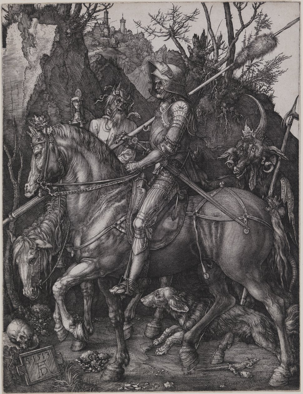 Riddaren, döden och djävulen av Albrecht Dürer