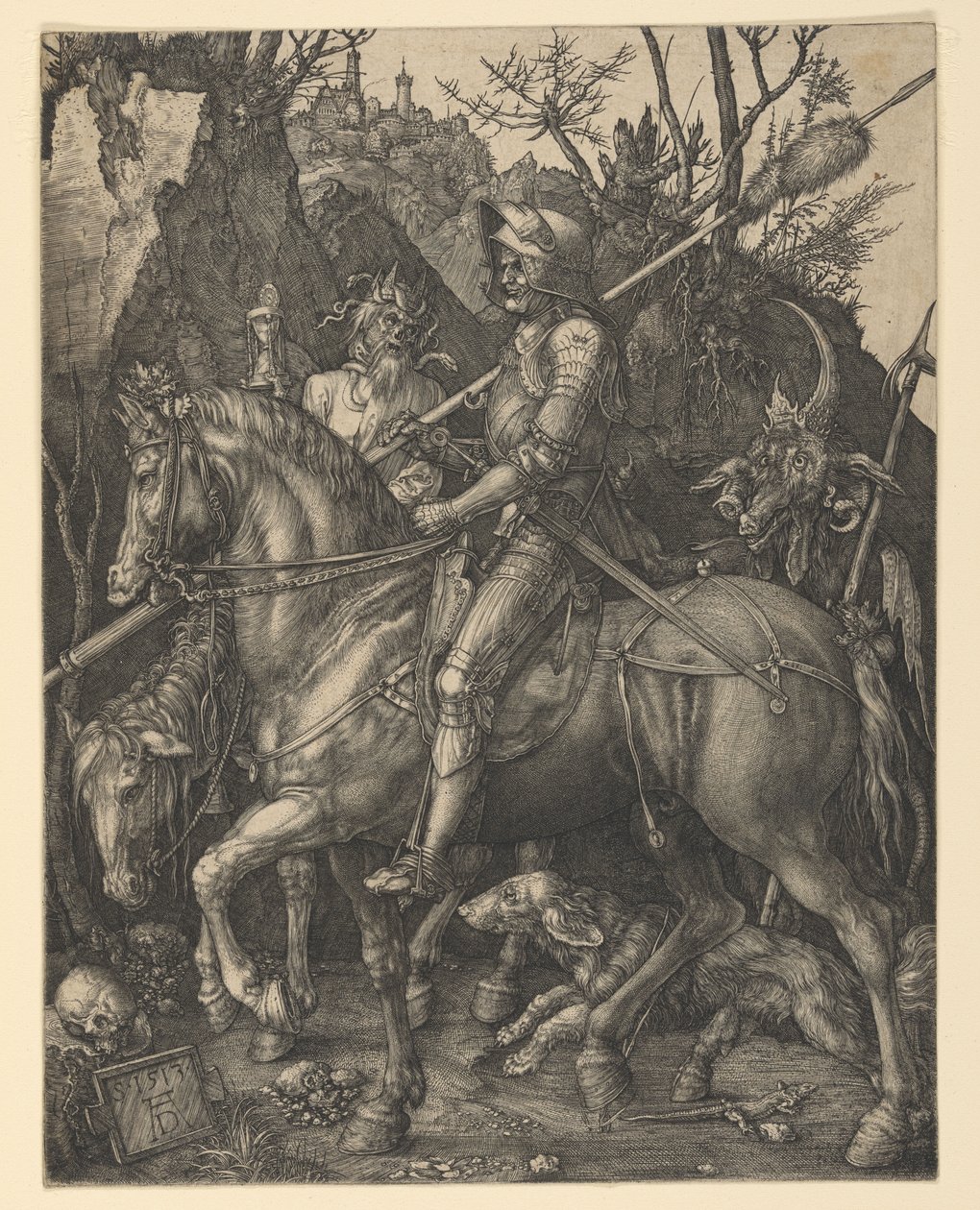 Riddaren, döden och djävulen av Albrecht Dürer