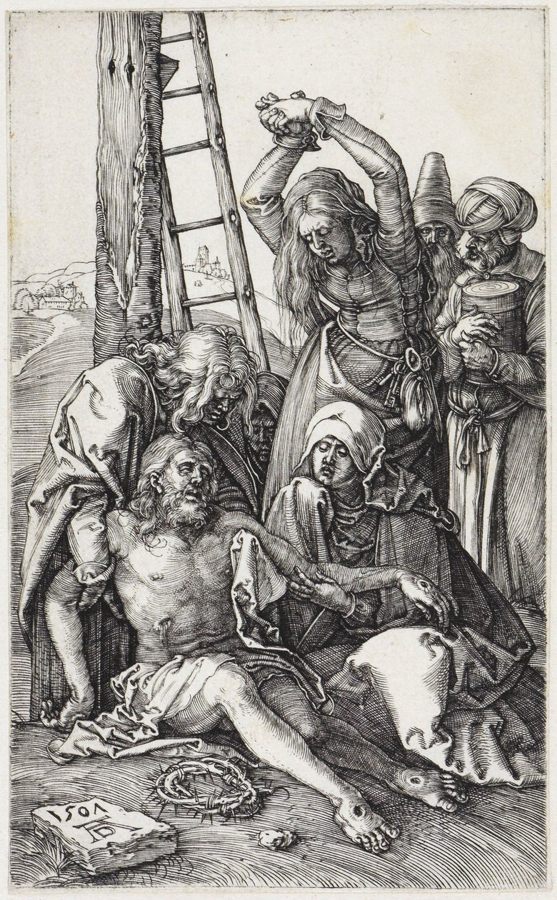 Nedtagandet från korset och sörjandet av Kristus av Albrecht Dürer
