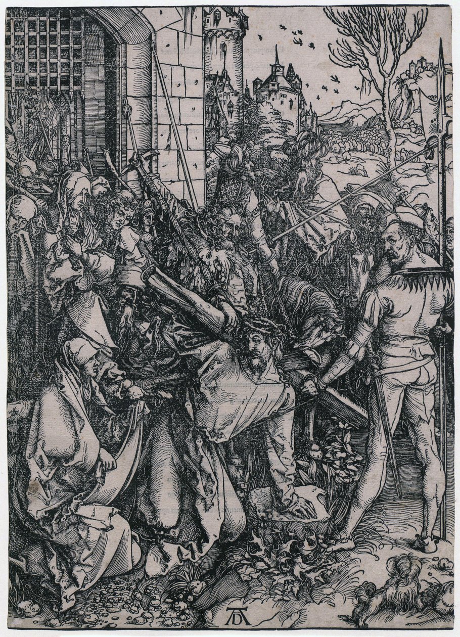 Kristi korsväg, blad 7 i serien ”Den stora passion” av Albrecht Dürer